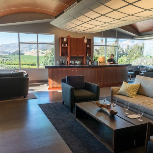 The Primera Room set up for a tasting at Tolosa Winery